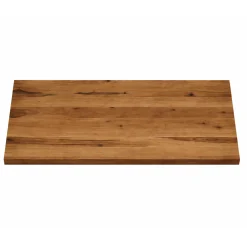 Table extensible bois brun bords droits pieds verre 220 cm PALERME
