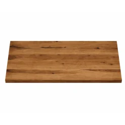 Table extensible bois brun bords droits pieds en X 220 cm PALERME
