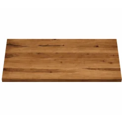 Table extensible bois brun bords droits pied graphique 240 cm PALERME