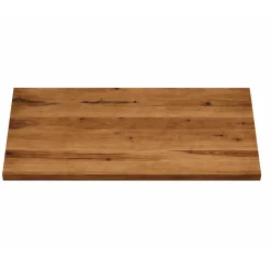 Table extensible bois brun bords droits pieds verre 180 cm PALERME