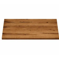 Table extensible bois brun bords droits pieds en X 180 cm PALERME