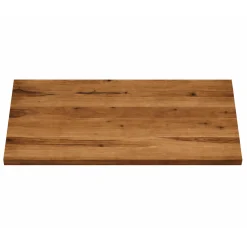 Table extensible bois brun bords droits pieds verre 200 cm PALERME