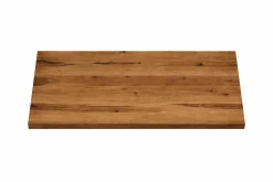 Table extensible bois de chêne brun pieds en U 220 cm PALERME