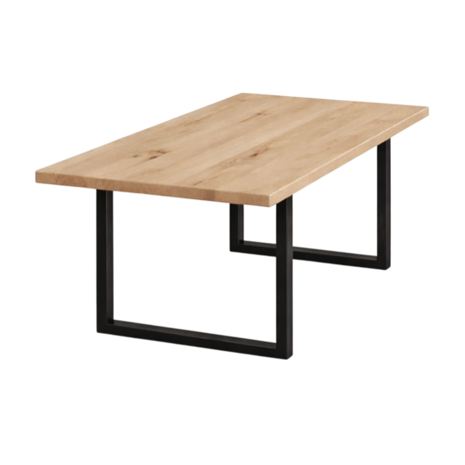 Table extensible bois de chêne blanc pieds en U 180 cm PALERME