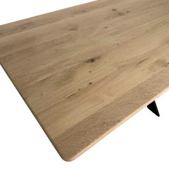 Table extensible bois de chêne blanc bords arrondis 200 cm HAVEN