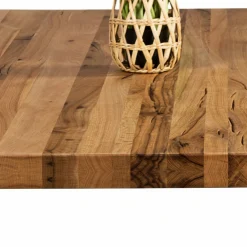 Table extensible bois de chêne brun pieds en U 180 cm PALERME