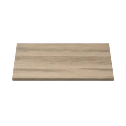 Table extensible bois grisé bords droits pied graphique 220 cm PALERME