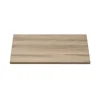 Table extensible bois grisé bords droits pied noir 200 cm PALERME