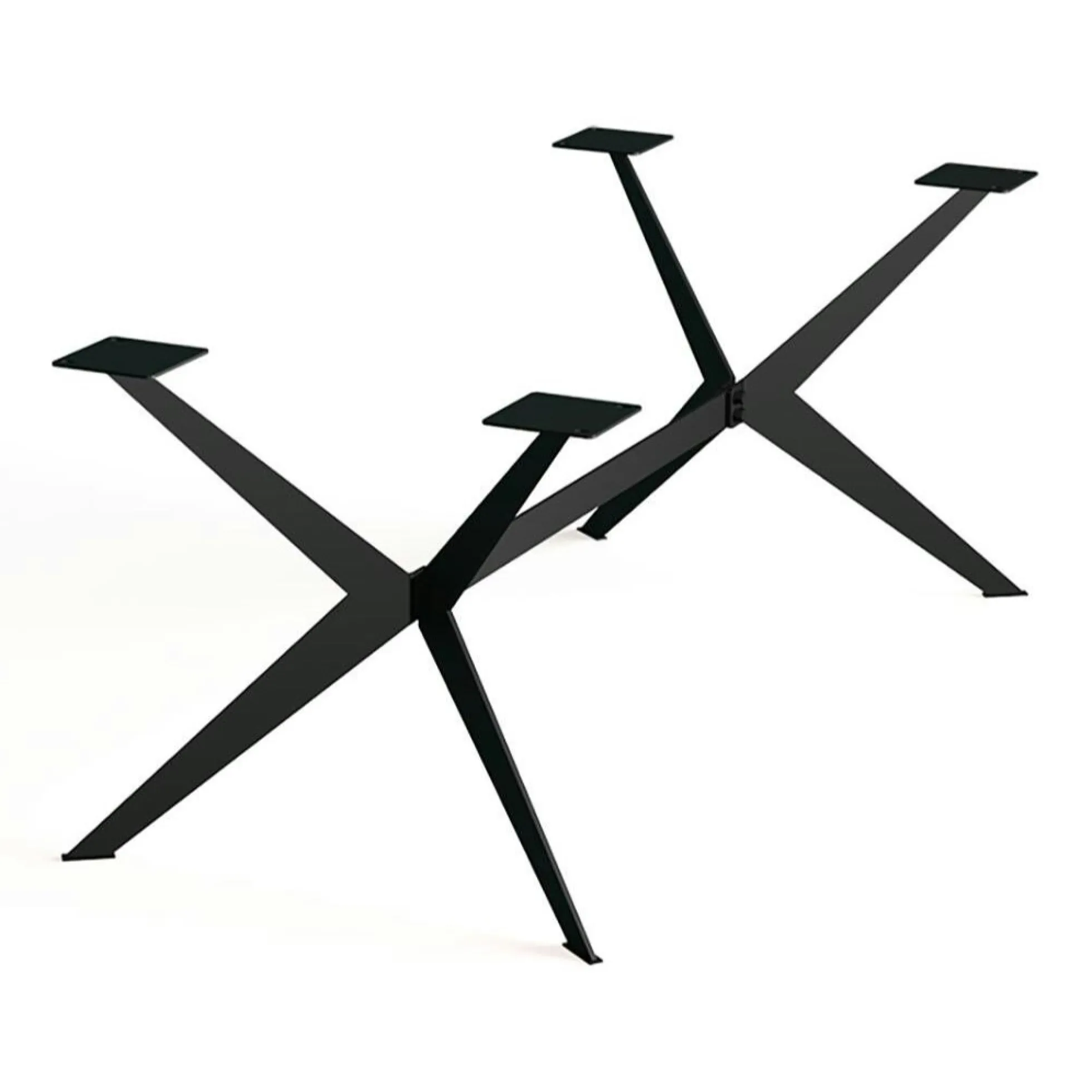 Table extensible bois huilé bords droits pied graphique 240 cm PALERME
