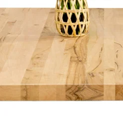 Table extensible bois huilé bords droits pied grège 240 cm PALERME
