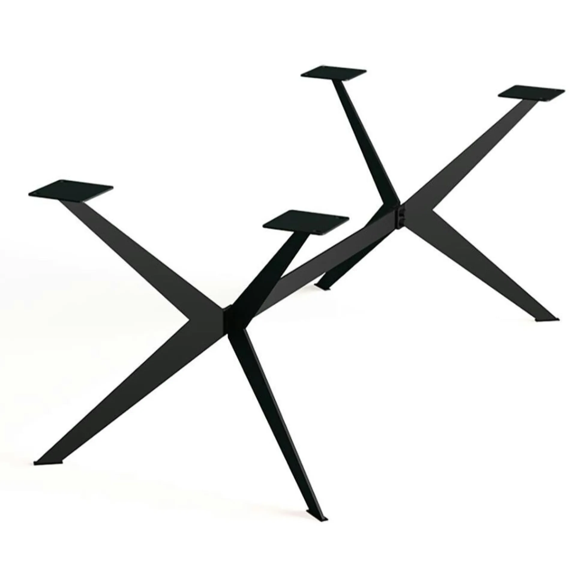 Table extensible bois huilé bords droits pied graphique 220 cm PALERME