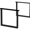 Table extensible chêne blanc bords naturels pieds en U 180 cm PALERME
