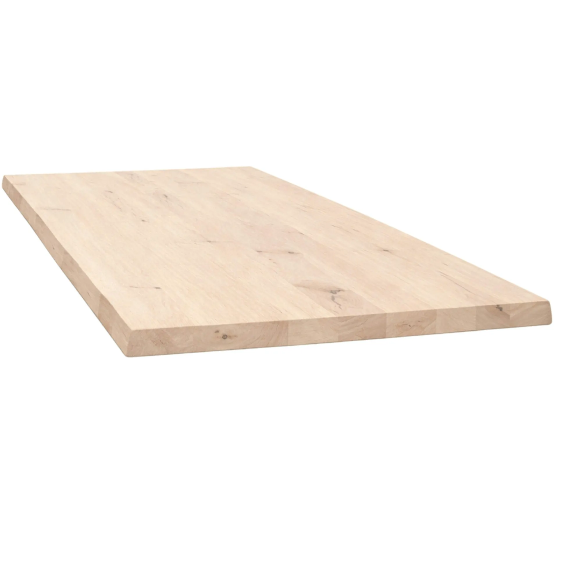 Table extensible chêne blanc bords naturels pieds en U 180 cm PALERME