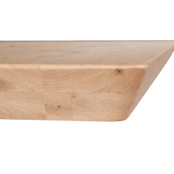 Table extensible chêne blanc bords biseautés pied grège 200 cm PALERME