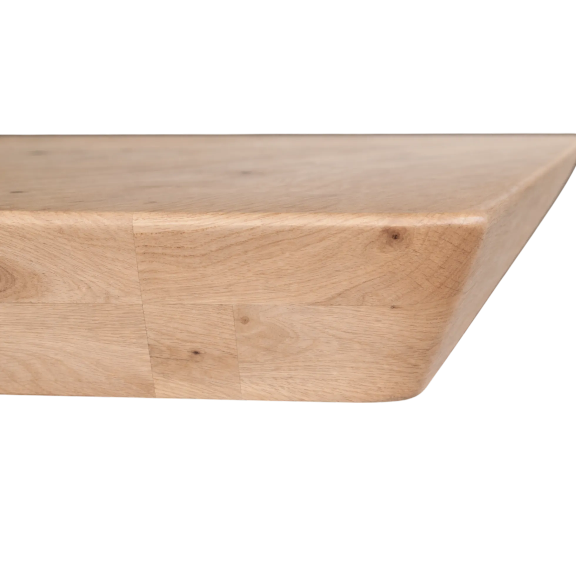 Table extensible chêne blanc bords biseautés pied grège 200 cm PALERME
