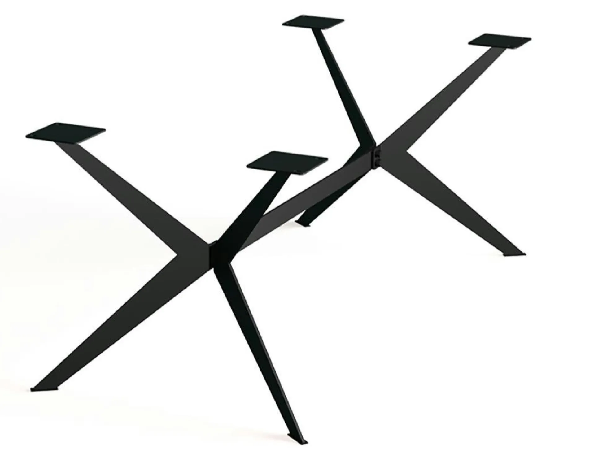 Table extensible chêne brun bords naturels pied graphique 220 cm PALERME