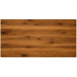 Table extensible chêne brun bords biseautés pied grège 200 cm PALERME