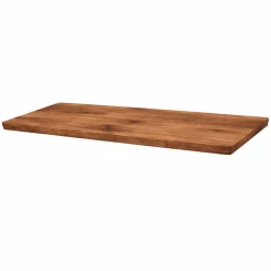 Table extensible chêne brun bords biseautés pieds en X 180 cm PALERME
