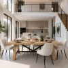 Table extensible chêne clair campagne chic 190-240 cm ALPINE