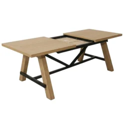Table extensible chêne clair campagne chic 190-240 cm ALPINE