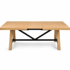 Table extensible chêne clair campagne chic 190-240 cm ALPINE