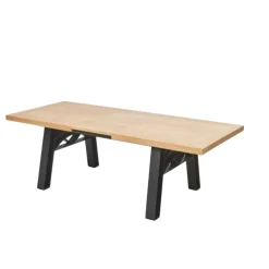 Table extensible chêne clair esprit atelier 190-240 cm ALPINE