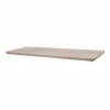 Table extensible chêne grisé bords biseautés pieds en X 180 cm PALERME