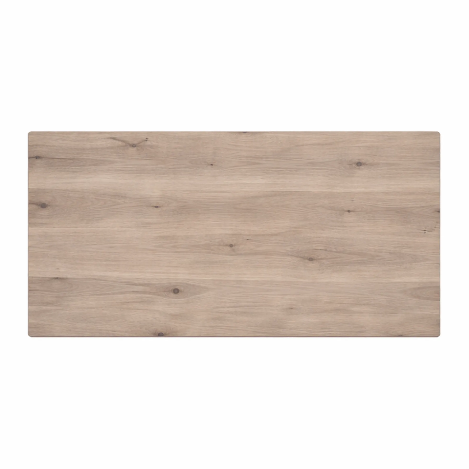 Table extensible chêne grisé bords biseautés pied noir fin 240 cm PALERME