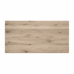 Table extensible chêne grisé bords biseautés pieds en U 220 cm PALERME