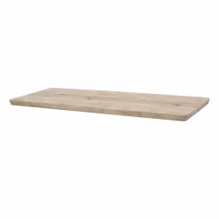 Table extensible chêne grisé bords biseautés pieds en U 200 cm PALERME