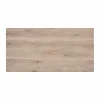 Table extensible chêne grisé bords biseautés pied graphique 180 cm PALERME