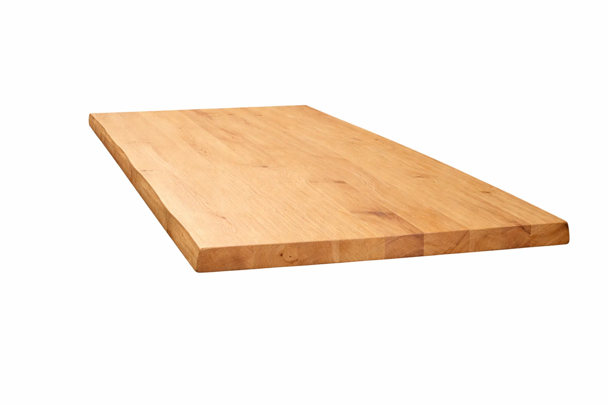 Table extensible chêne huilé bords naturels pied graphique 180 cm PALERME