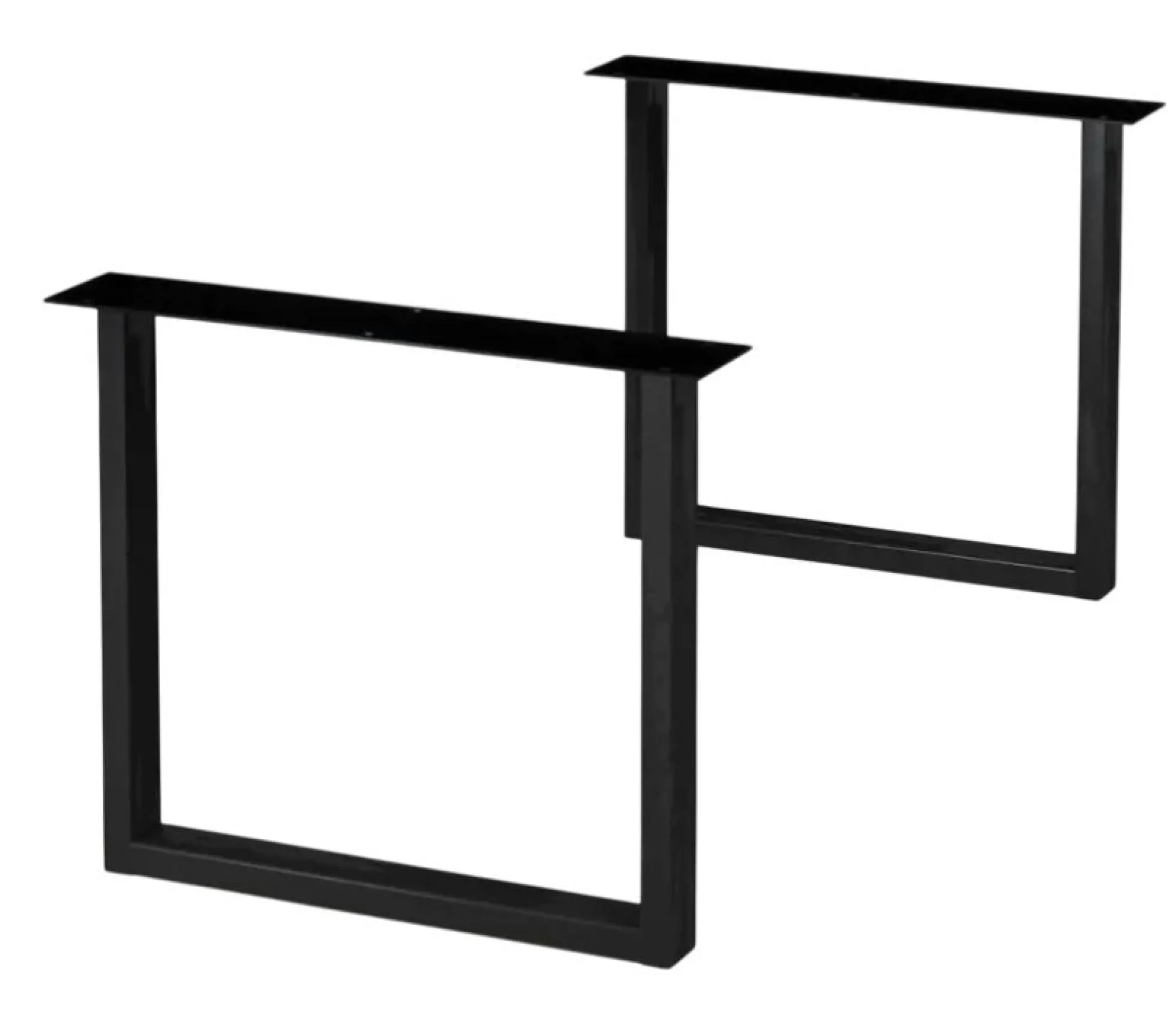 Table extensible chêne huilé bords naturels pieds en U 200 cm PALERME