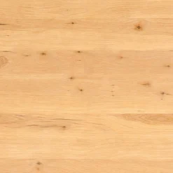 Table extensible chêne huilé bords biseautés pied grège 220 cm PALERME