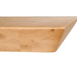 Table extensible chêne huilé bords biseautés pieds en U 220 cm PALERME