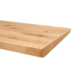 Table extensible chêne huilé bords biseautés pied graphique 200 cm PALERME