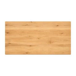 Table extensible chêne huilé bords biseautés pieds verre 240 cm PALERME