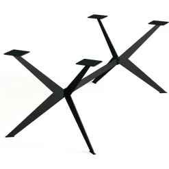 Table extensible chêne huilé bords biseautés pied graphique 240 cm PALERME