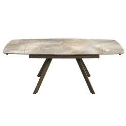 Table extensible céramique effet onyx 140-210 cm LORA