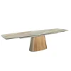Table extensible céramique effet marbre beige 200-300 cm LOMBARDIE