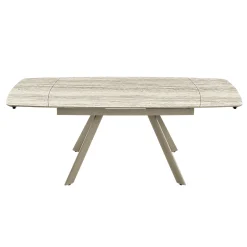 Table extensible céramique effet travertin 140-210 cm LORA