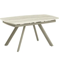 Table extensible céramique effet travertin 140-210 cm LORA