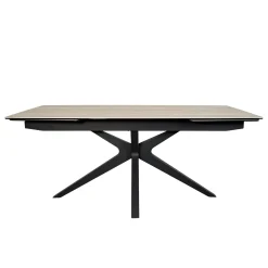 Table extensible céramique effet travertin 180-280 cm LOMBARDIE