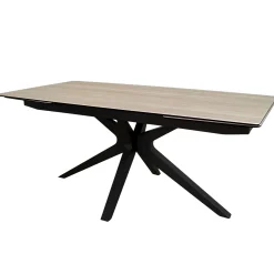 Table extensible céramique effet travertin 180-280 cm LOMBARDIE