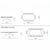 Table extensible céramique effet marbre Calacatta 200-280 cm LORA