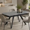 Table extensible céramique grise marbrée 140-210 cm LORA
