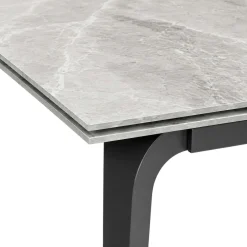 Table extensible céramique grise marbrée 160-240 cm LORA