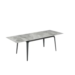 Table extensible céramique grise marbrée 160-240 cm LORA