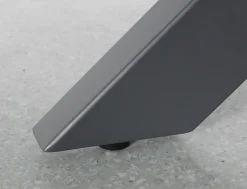 Table extensible céramique marbrée blanche pied mikado 140-200 cm OTTAWA
