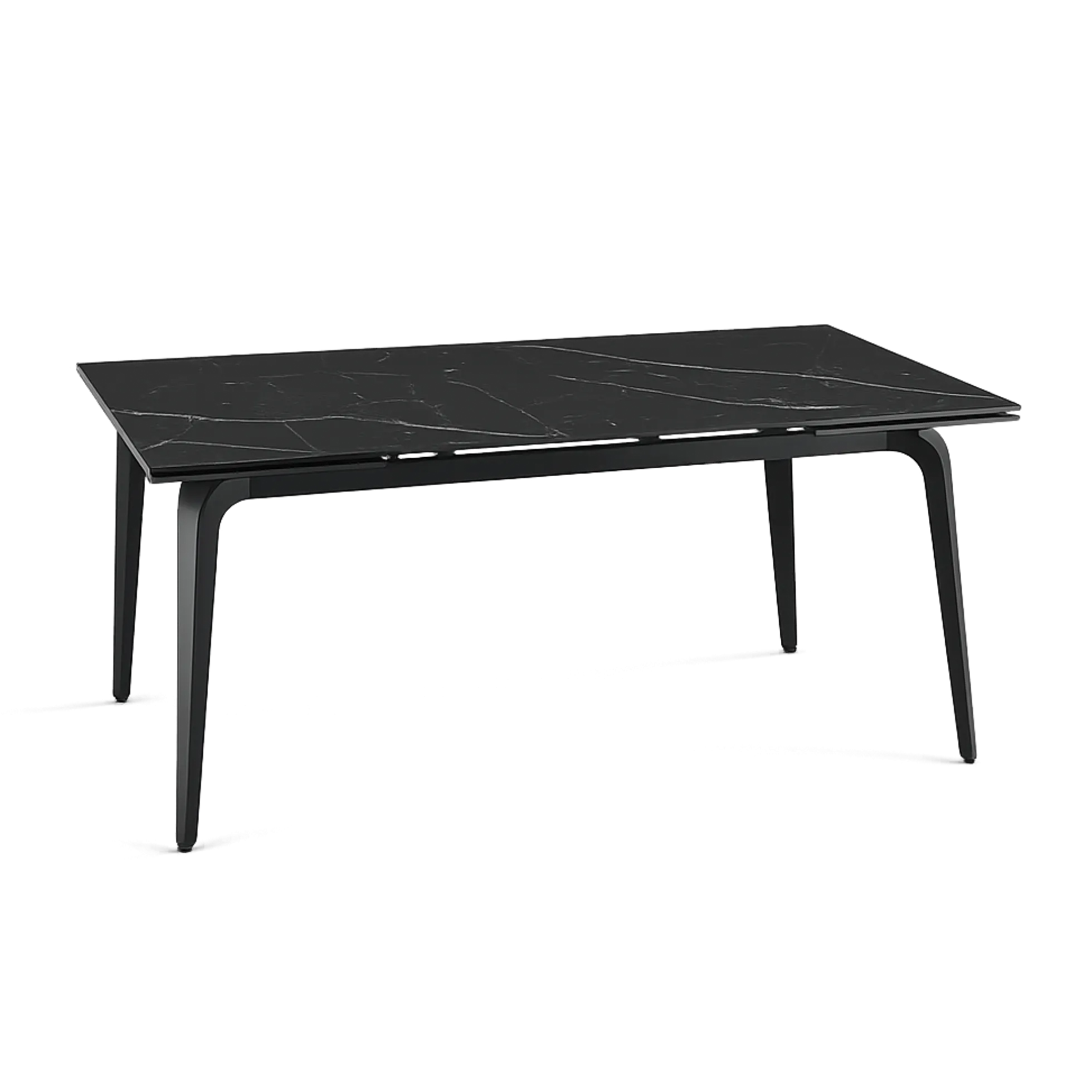Table extensible céramique noire marbrée 140-220 cm LORA